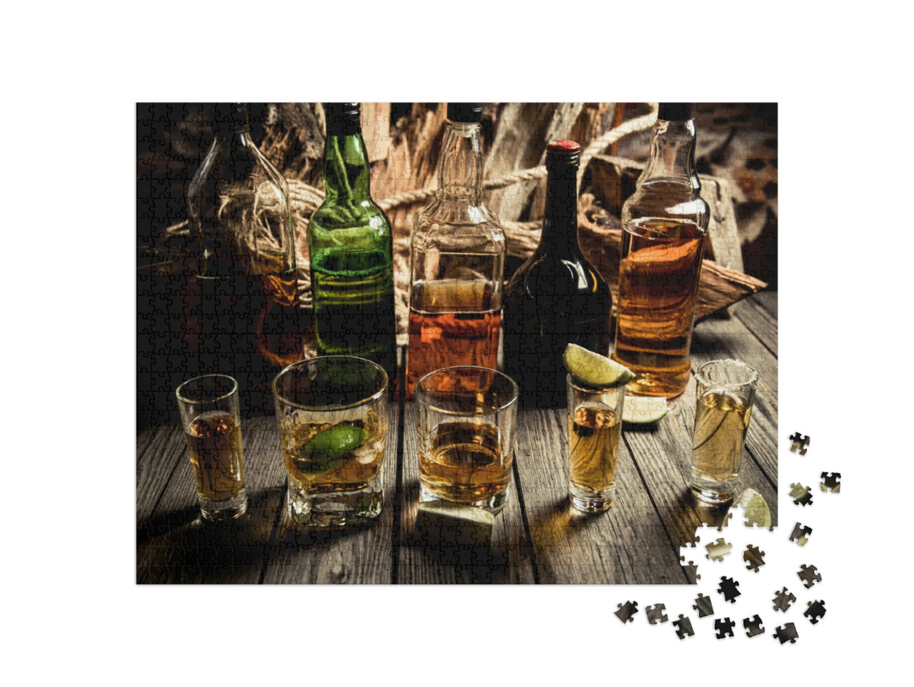 Puzzle 1000 pezzi „Una selezione di liquori“