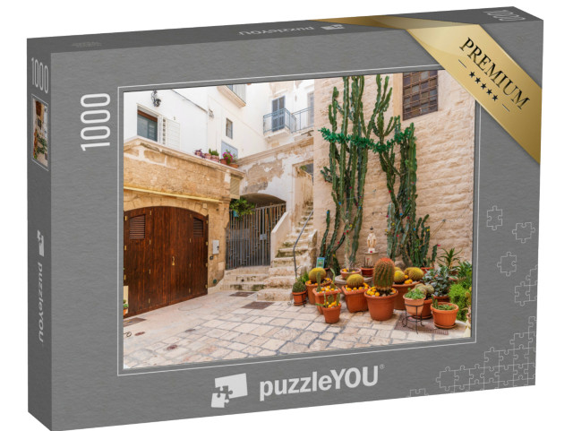 Puzzle 1000 pezzi „Vista stradale di Polignano a Mare in Italia“