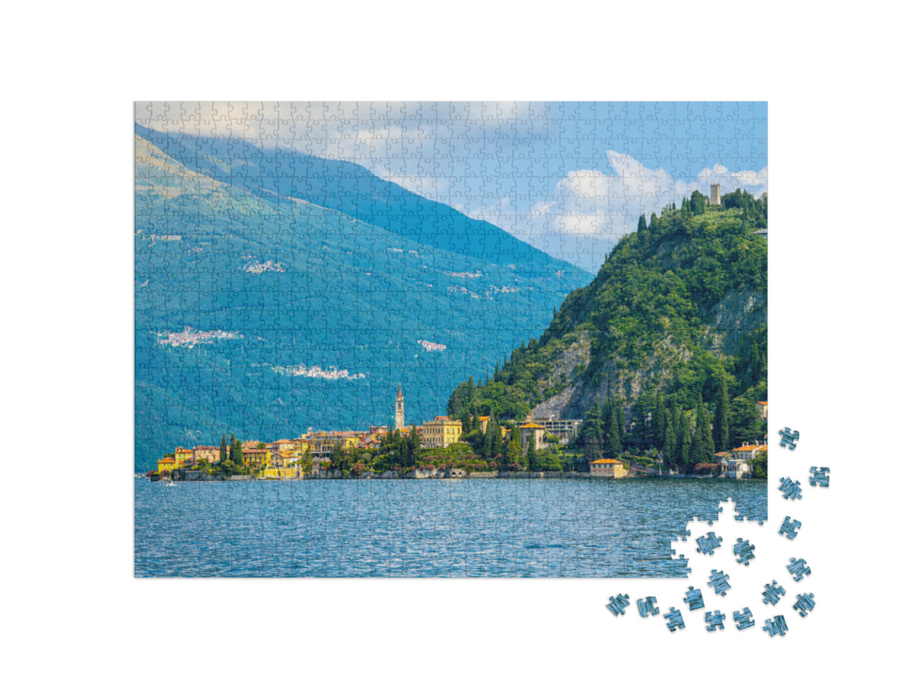 Puzzle 1000 pezzi „Varenna in estate sul lago di Como“