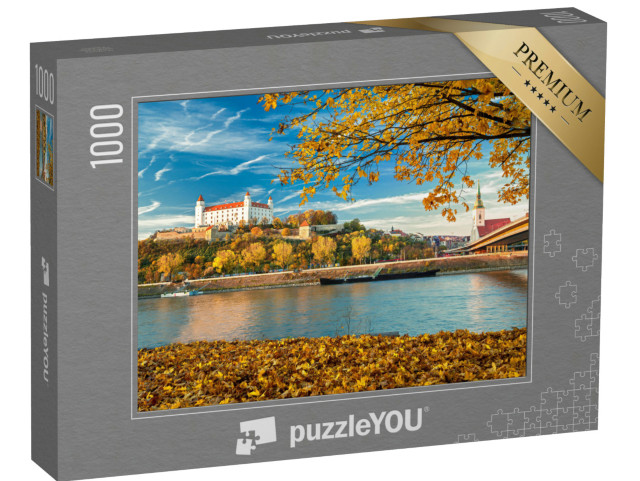 Puzzle 1000 pezzi „Castello di Bratislava, Danubio e centro storico, Slovacchia“