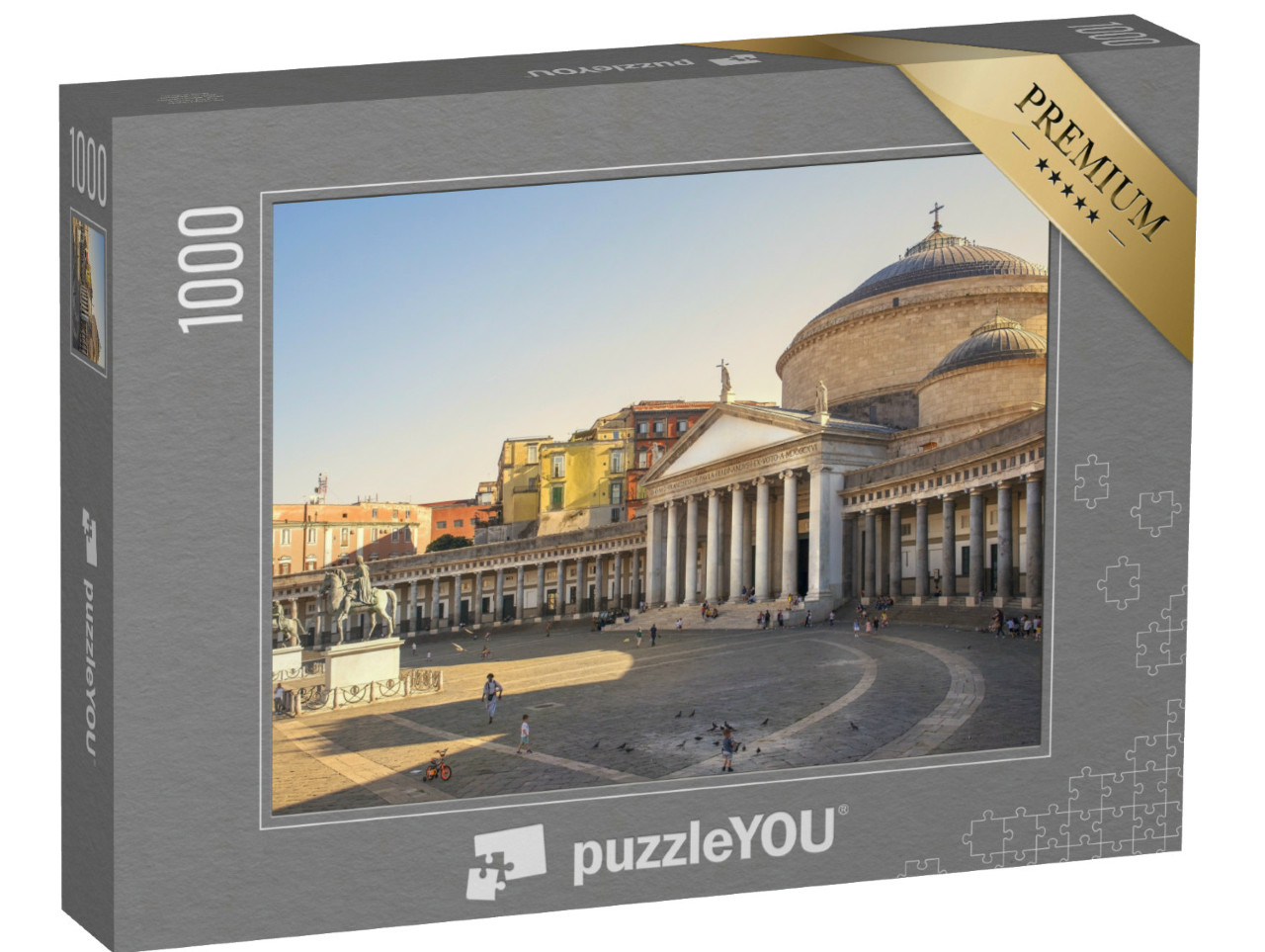 Puzzle 1000 pezzi „chiesa di San Francesco di Paola, Piazza del Plebiscito, piazza principale della città, Napoli,“