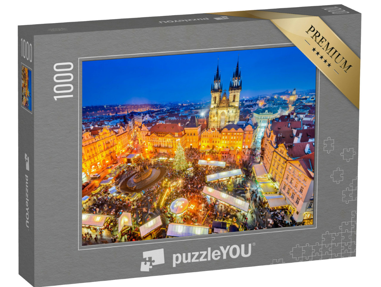 Puzzle 1000 pezzi „Mercatino di Natale a Praga, Repubblica Ceca“