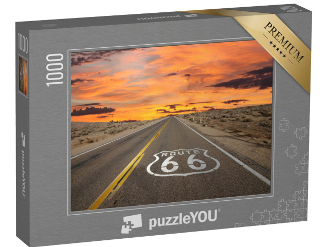 Puzzle 1000 pezzi „Cartelli stradali della Route 66, deserto del Mojave“