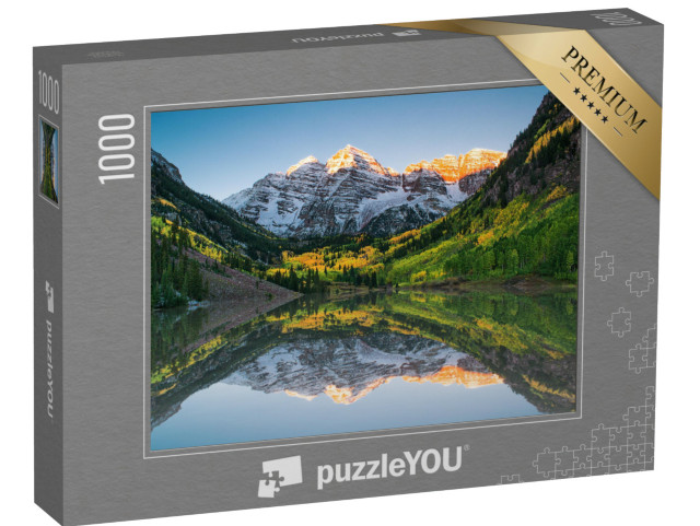 Puzzle 1000 pezzi „Alba al lago Maroon Bells“