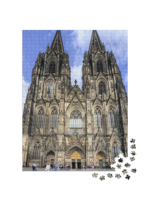 Puzzle 1000 pezzi „Vista frontale della Cattedrale di Colonia“