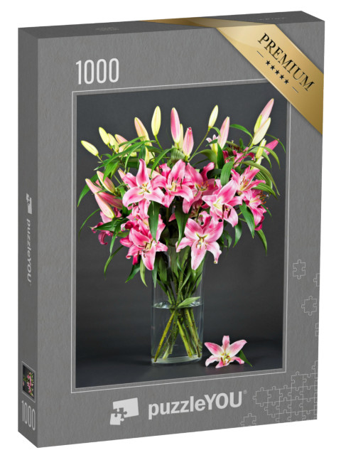 Puzzle 1000 pezzi „Fiori di giglio rosa“