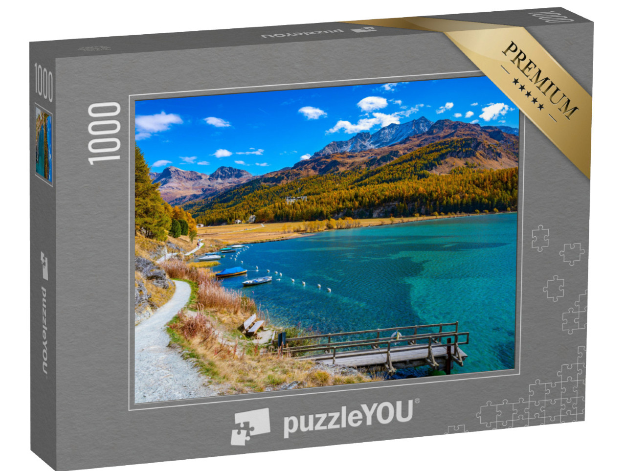 Puzzle 1000 pezzi „Il lago di Sils Maria in Engadina“