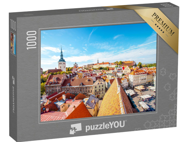 Puzzle 1000 pezzi „Il pittoresco centro storico di Tallinn, Estonia“