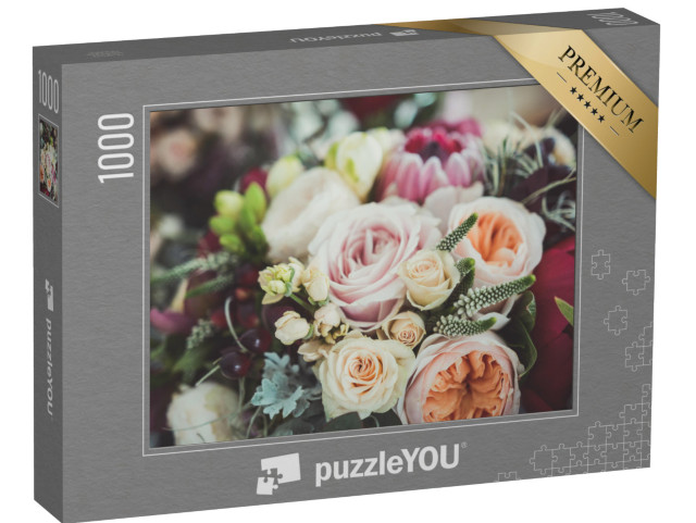 Puzzle 1000 pezzi „Le rose nel bouquet della sposa“