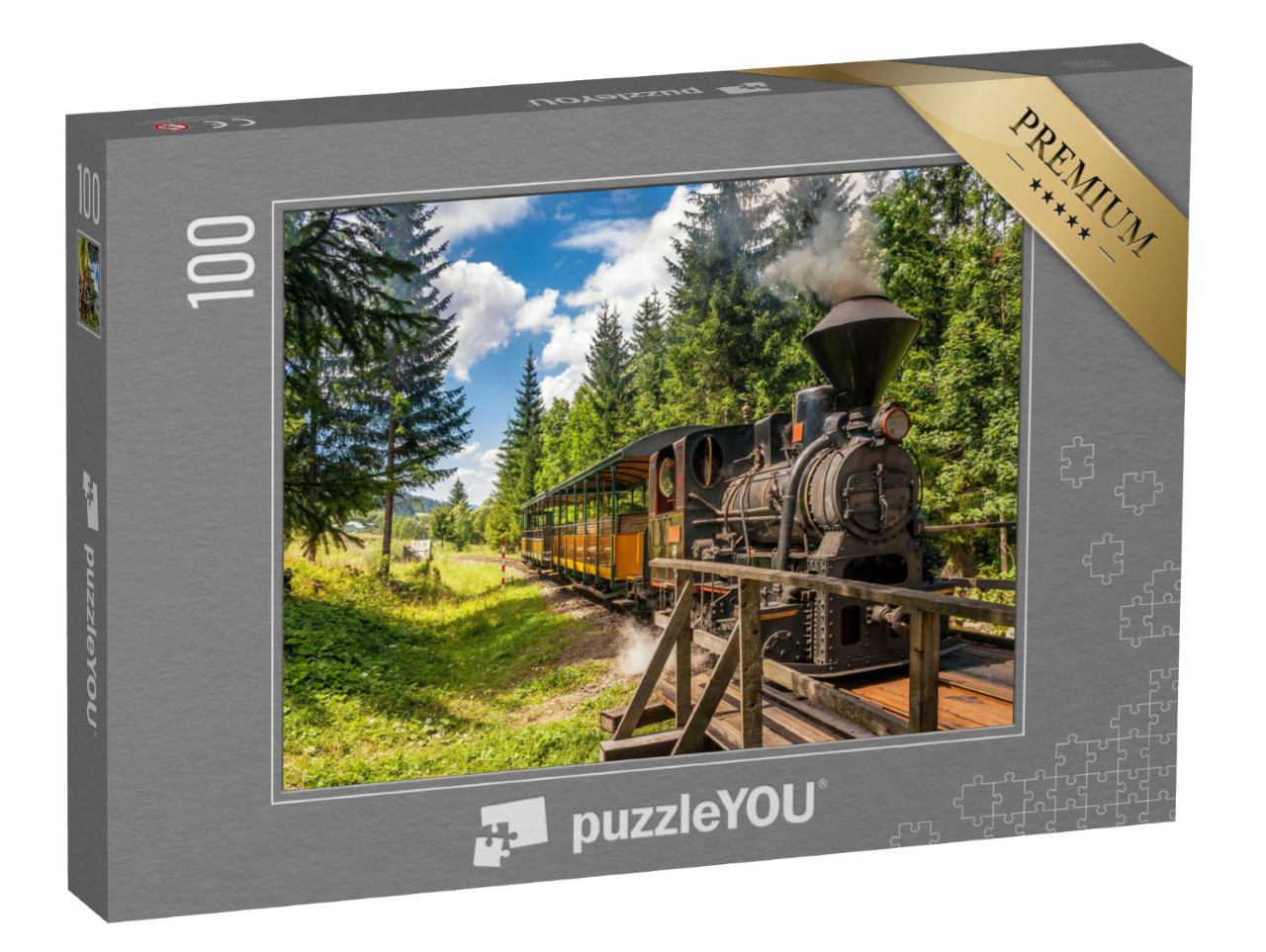 Puzzle 100 pezzi „Locomotiva a vapore storica in Slovacchia“