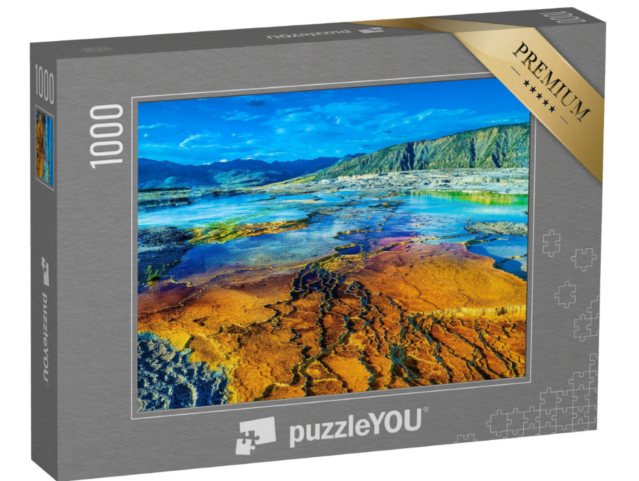 Puzzle 1000 pezzi „Parco nazionale di Yellowstone e Mammoth Hot Springs“