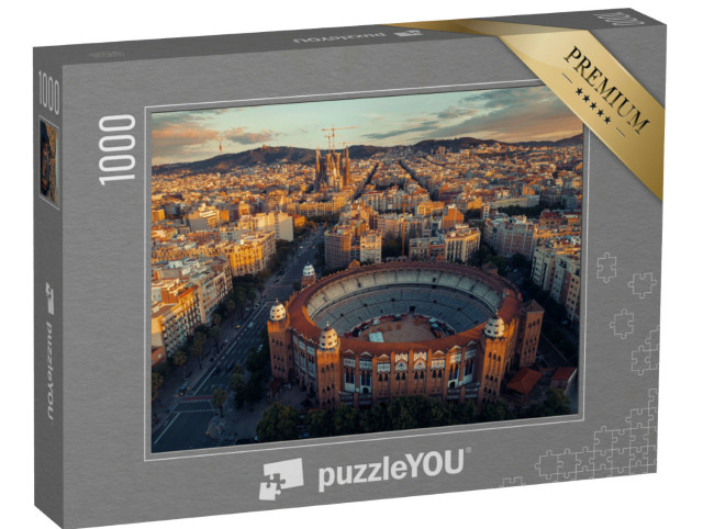 Puzzle 1000 pezzi „Vista aerea di Barcellona, Spagna“
