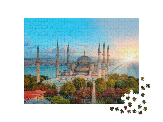 Puzzle 1000 pezzi „La Moschea Blu di Istanbul, Turchia“
