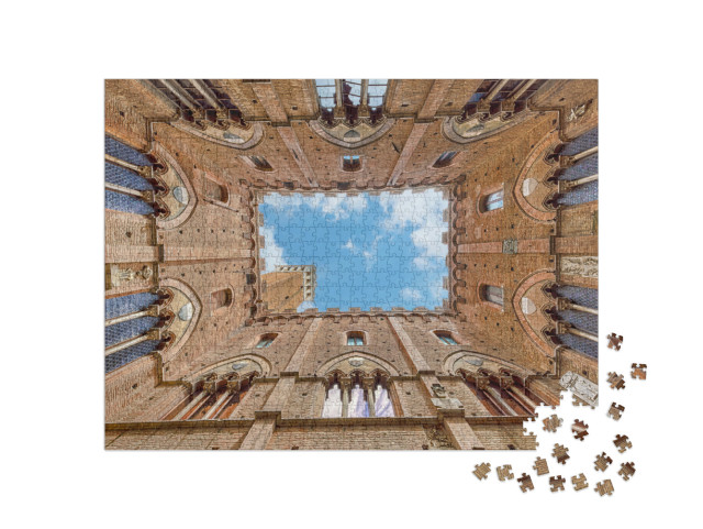Puzzle 1000 pezzi „Italia, Toscana, Siena, Palazzo Pubblico, vista dall'alto“