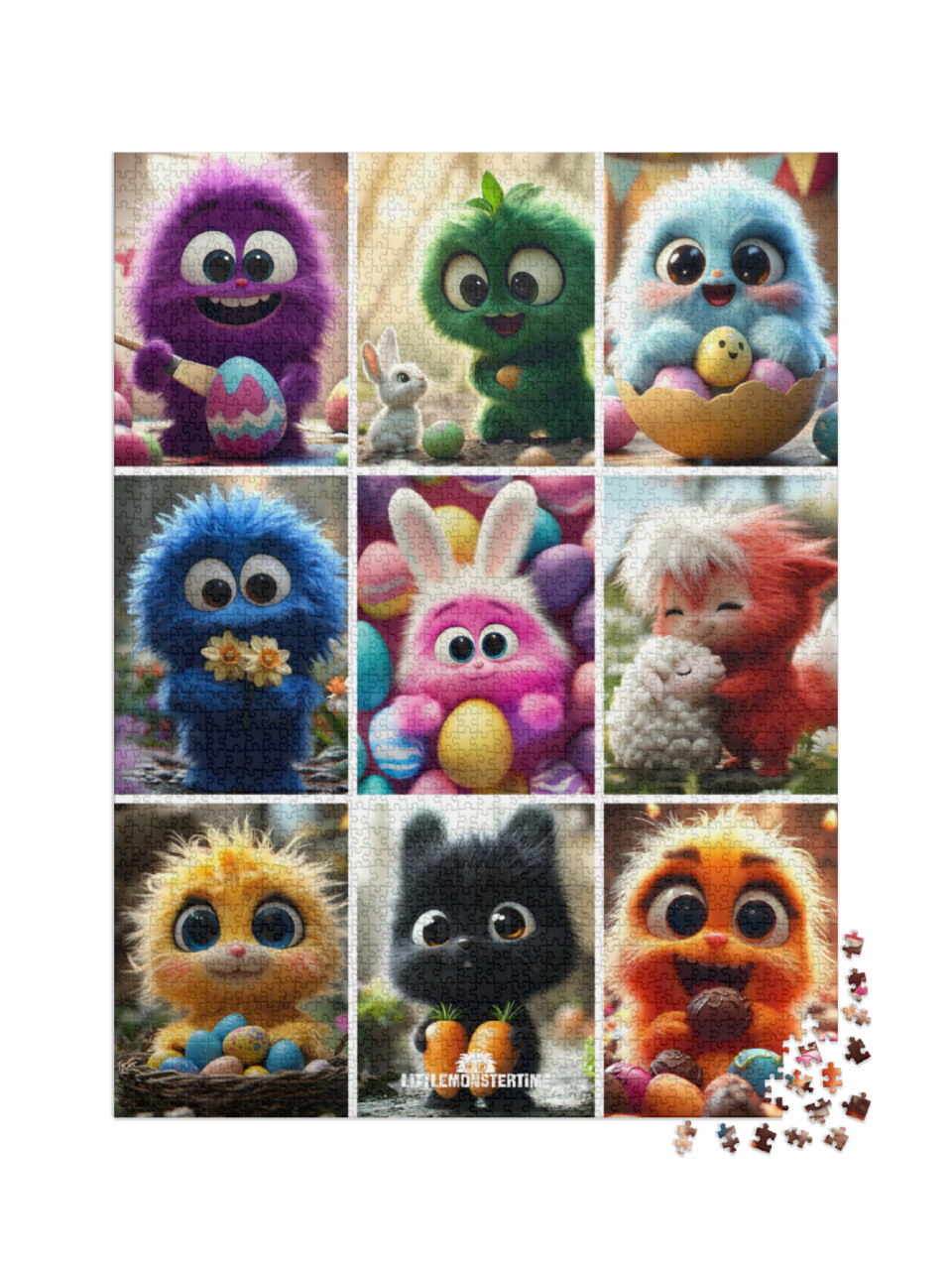 Puzzle 2000 pezzi „LITTLEMONSTERTIME: Oster Collage“