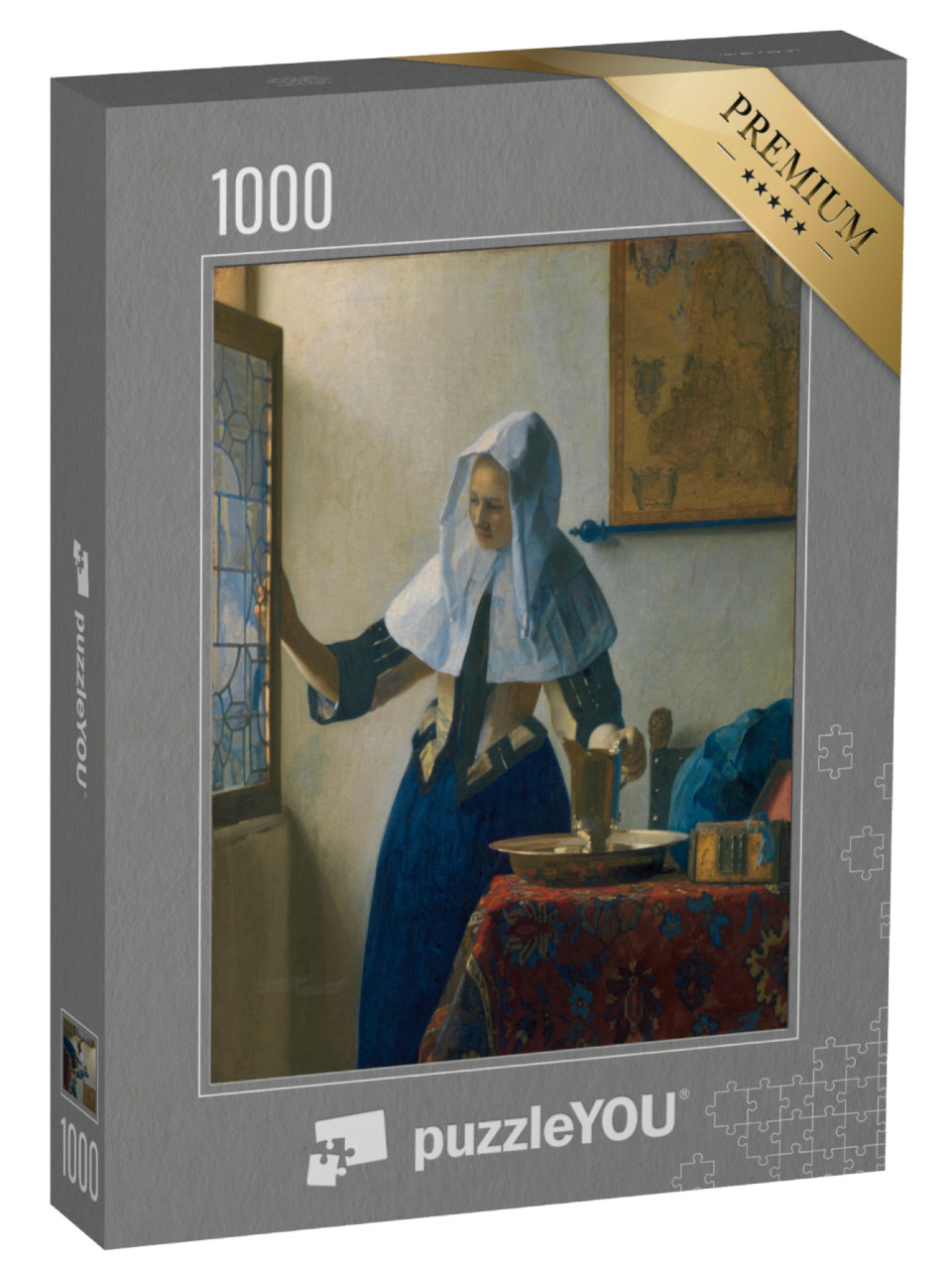 Puzzle 1000 pezzi „Johannes Vermeer - Giovane donna con una brocca d'acqua“