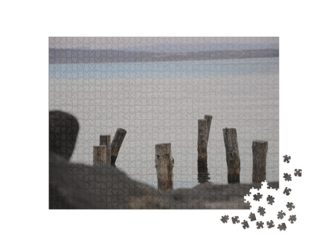 Puzzle 1000 pezzi „Una barca sul lago di Bolsena“