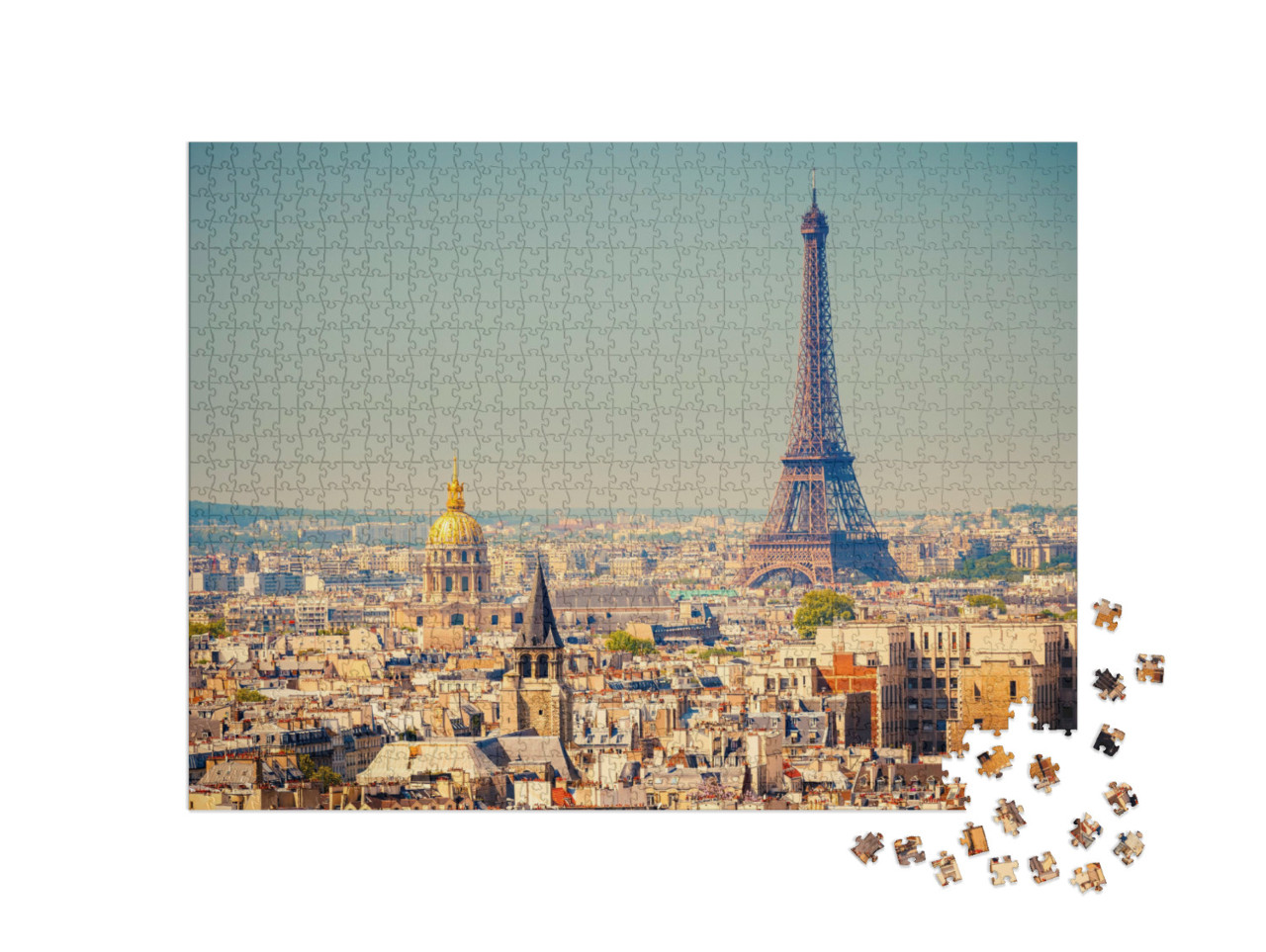 Puzzle 1000 pezzi „Vista della Torre Eiffel, Parigi, Francia“