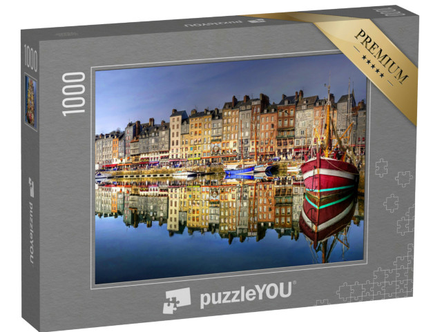 Puzzle 1000 pezzi „Honfleur, tipica città della Normandia in Francia“