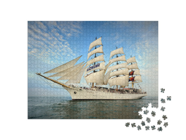 Puzzle 1000 pezzi „Veliero a tre alberi a vele spiegate“