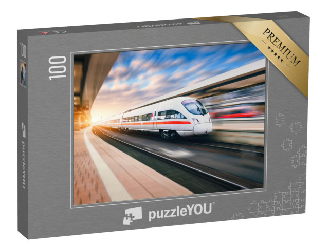 Puzzle 100 pezzi „Treno ICE in transito nella stazione“