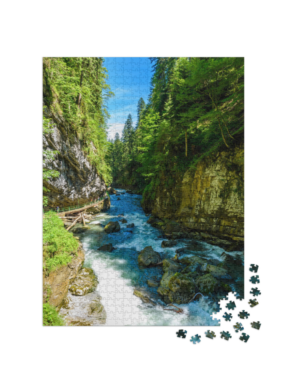 Puzzle 1000 pezzi „Gola di Breitachklamm, Baviera, Germania“