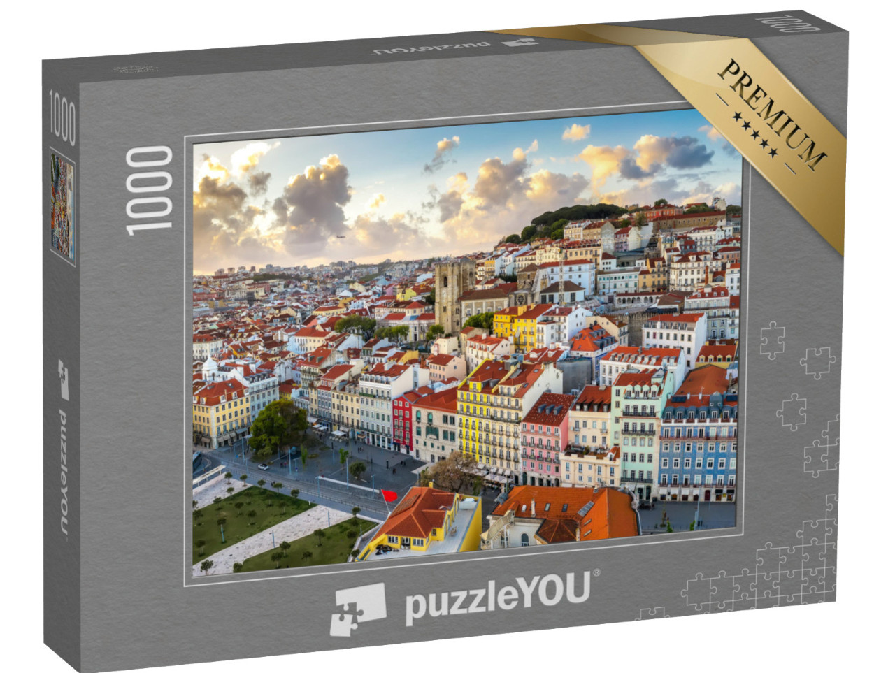 Puzzle 1000 pezzi „Antico quartiere di Alfama, Lisbona, Portogallo“