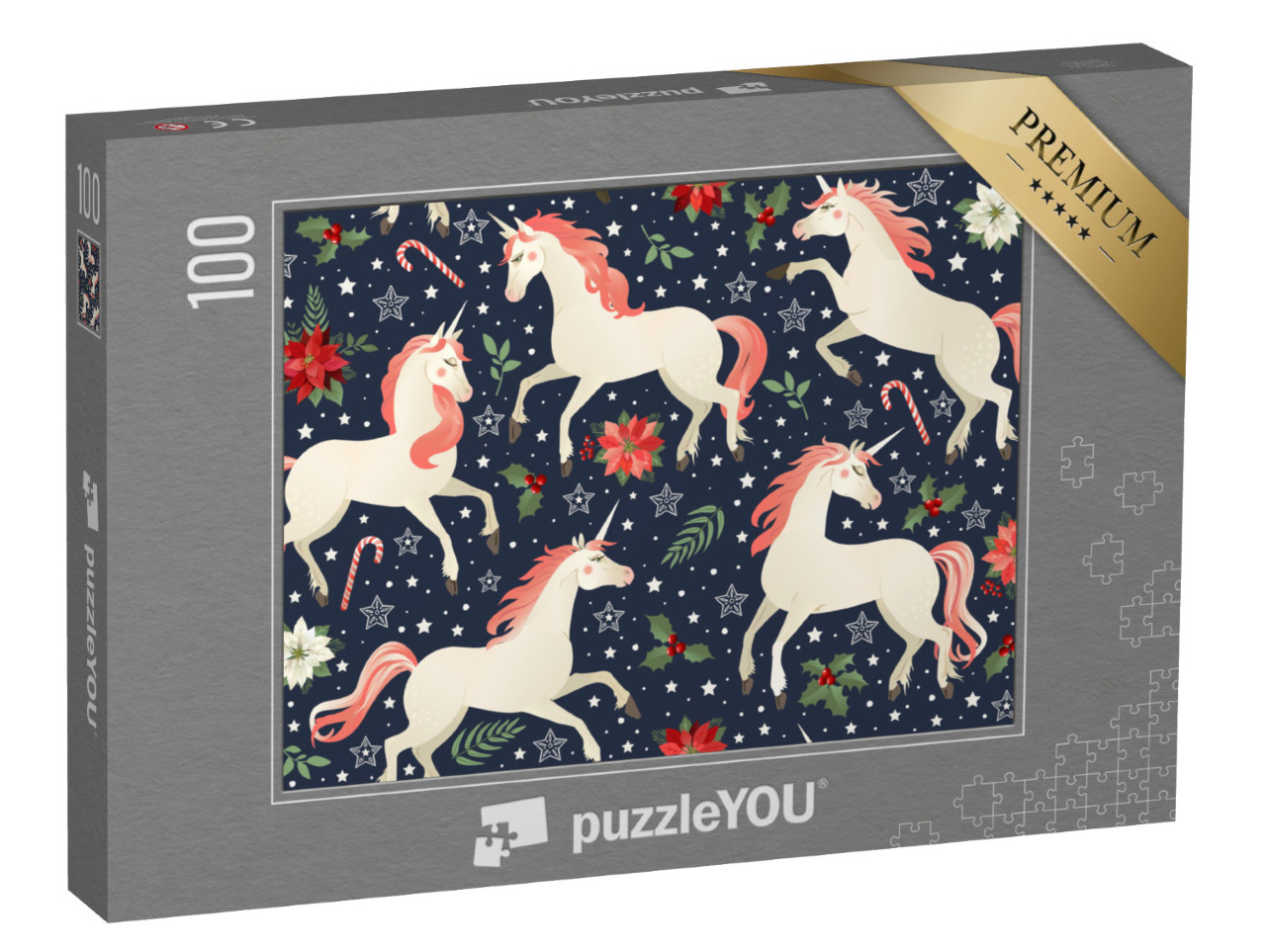 Puzzle 100 pezzi „Unicorni in inverno“