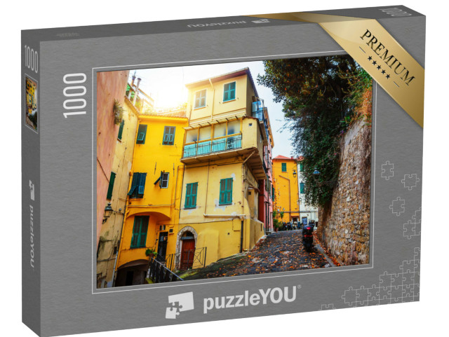 Puzzle 1000 pezzi „Una strada tradizionale e accogliente nella città di San Remo“