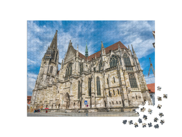 Puzzle 1000 pezzi „Cattedrale di San Pietro a Ratisbona, Baviera, Germania“