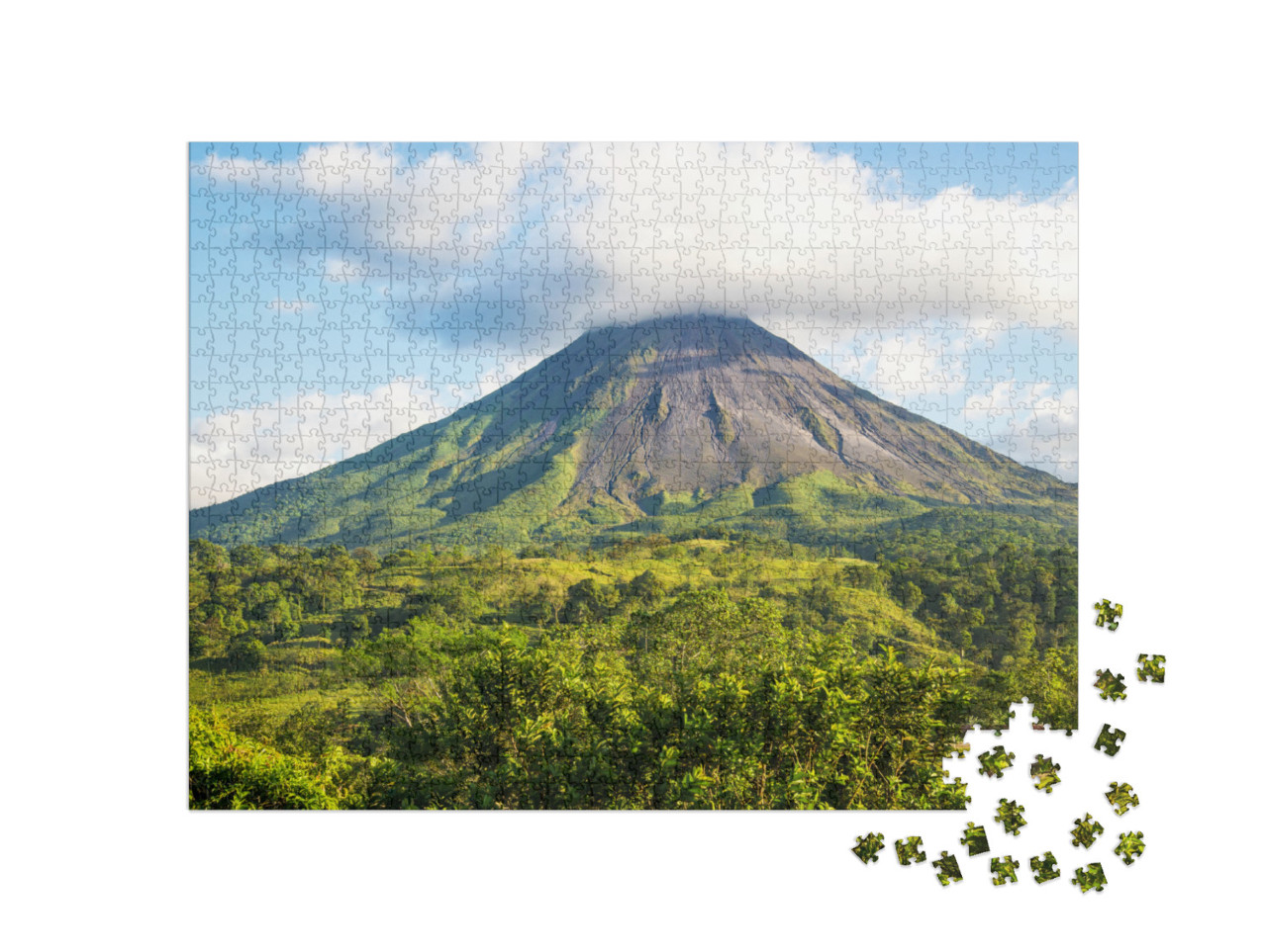 Puzzle 1000 pezzi „L'imponente vulcano Arenal in Costa Rica“