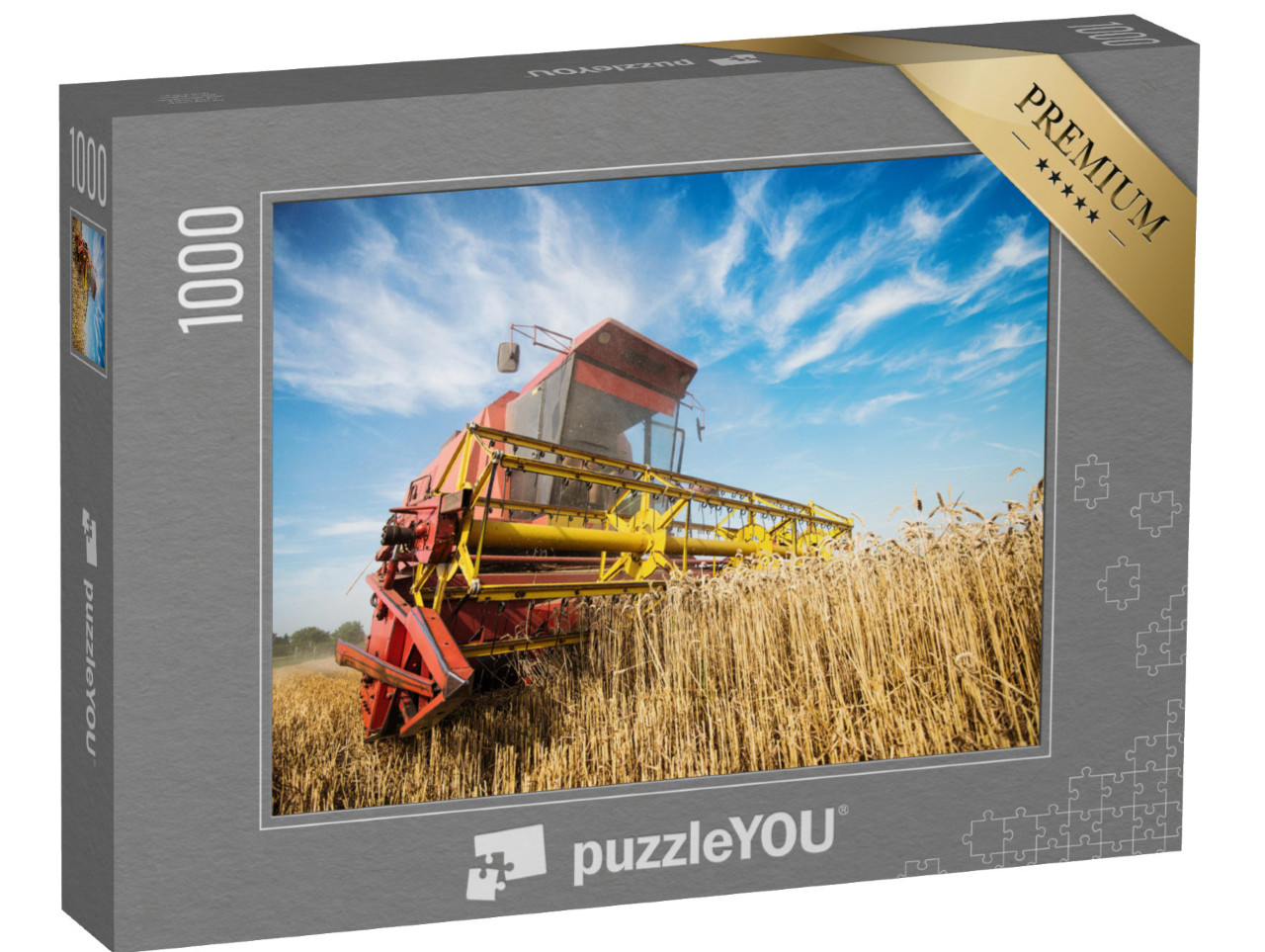 Puzzle 1000 pezzi „Primo piano di una mietitrebbia“