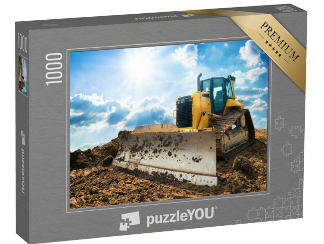 Puzzle 1000 pezzi „Escavatore giallo in un nuovo cantiere“