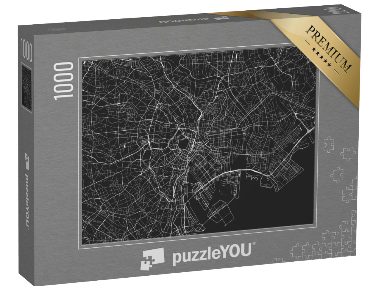 Puzzle 1000 pezzi „Illustrazione della città di Tokyo, isola di Honshu, Giappone“