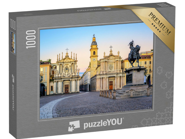 Puzzle 1000 pezzi „Piazza San Carlo nel centro storico di Torino, Italia“