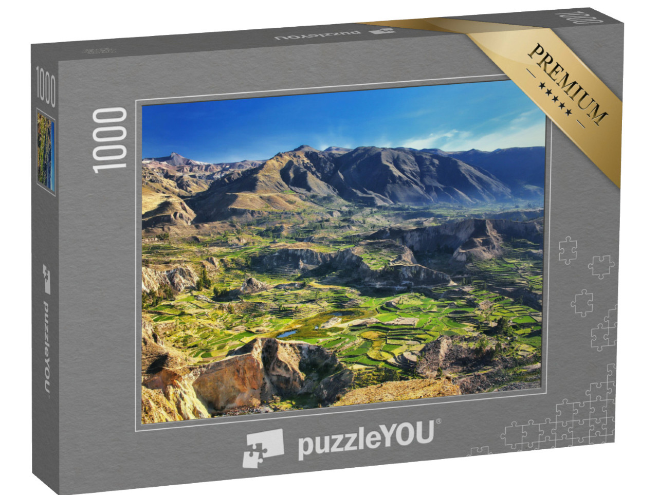 Puzzle 1000 pezzi „Terrazze a gradoni nel Canyon del Colca in Perù: 3279 metri di profondità“