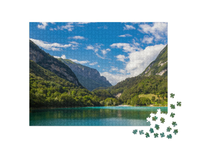 Puzzle 1000 pezzi „Lago di Tenno, Trentino, Italia“