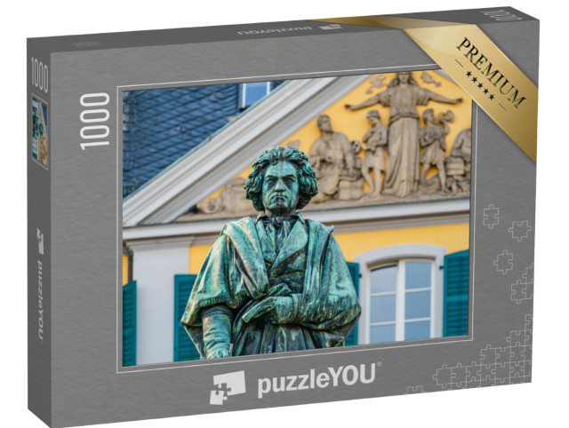 Puzzle 1000 pezzi „Monumento a Beethoven di Ernst Julius Hähnel, statua di bronzo“