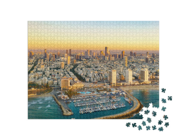 Puzzle 1000 pezzi „Tramonto su Tel Aviv, Israele“