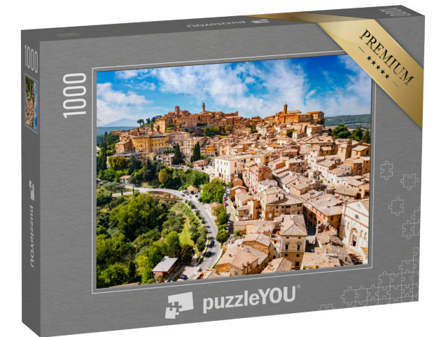 Puzzle 1000 pezzi „Montepulciano, città collinare medievale e rinascimentale della provincia di Siena, nel sud della Toscana“