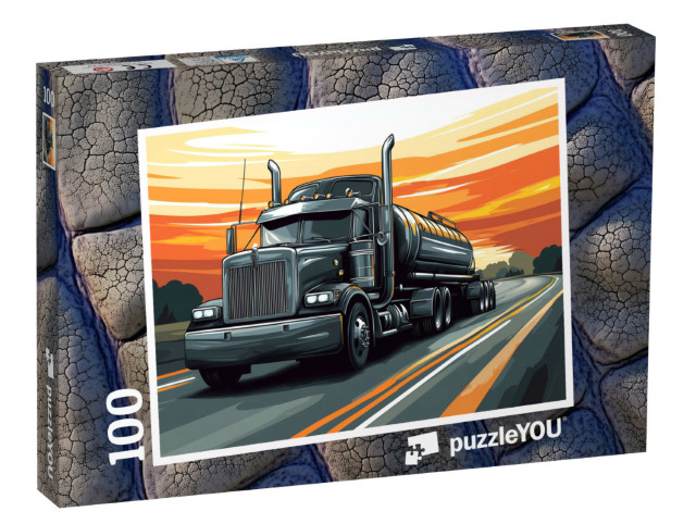 Puzzle 100 pezzi „Highway King: autocisterna in tour“