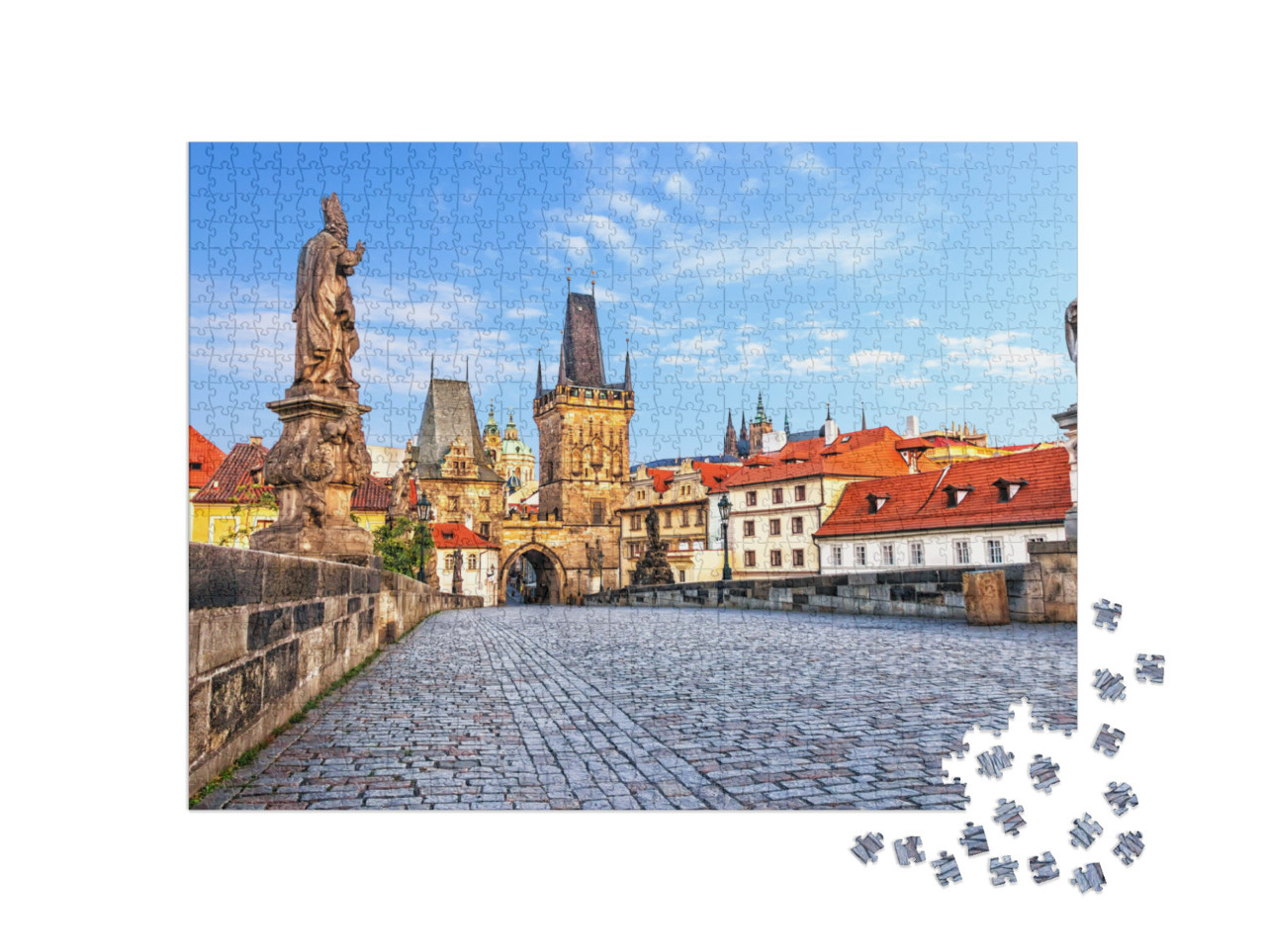 Puzzle 1000 pezzi „Ponte Carlo sul fiume Moldava a Praga, Repubblica Ceca“