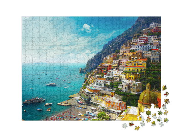Puzzle 1000 pezzi XXL „Positano, Amalfi, Italia“