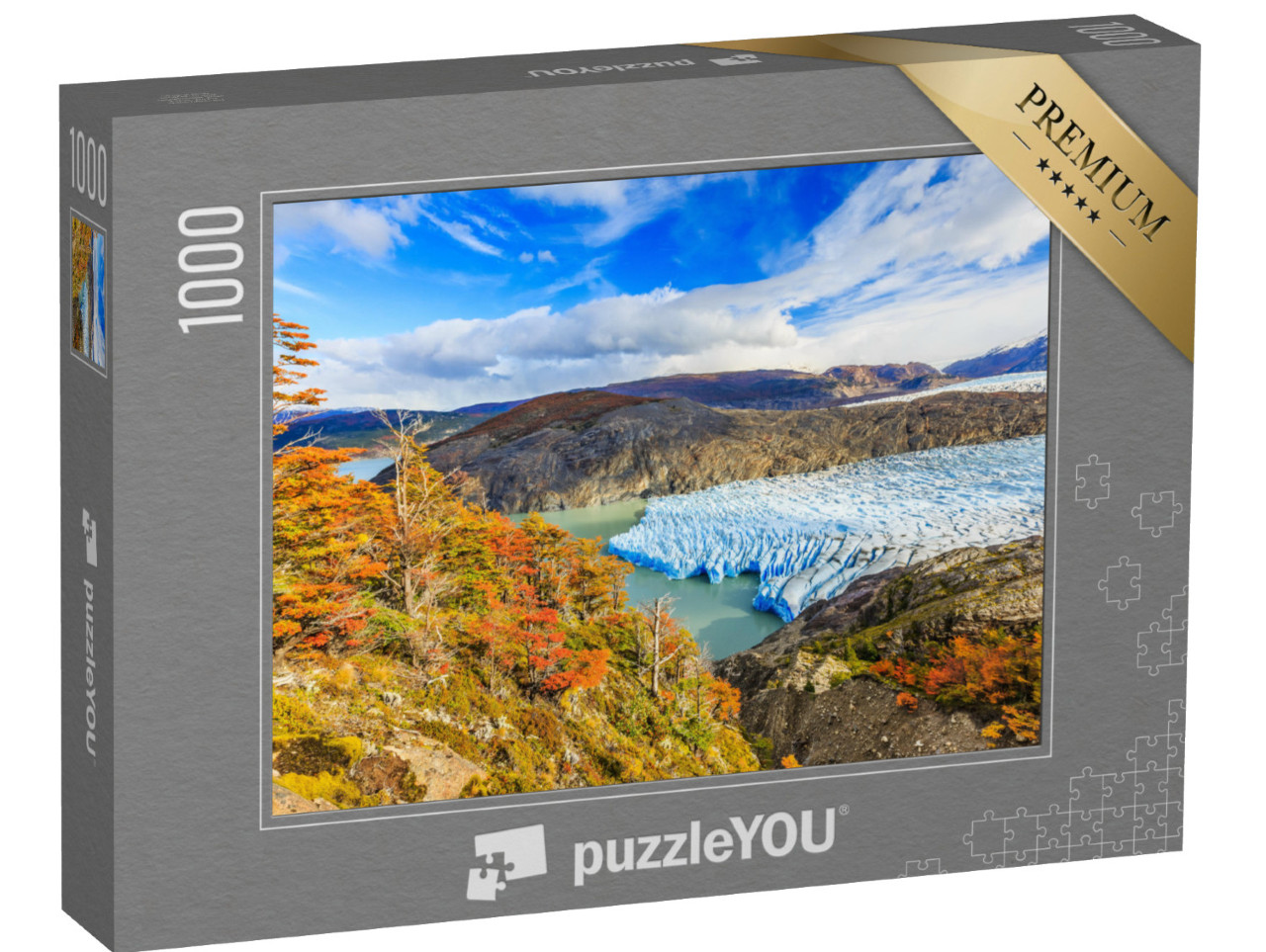 Puzzle 1000 pezzi „Ghiacciaio nel Parco Nazionale Torres Del Paine, Cile“