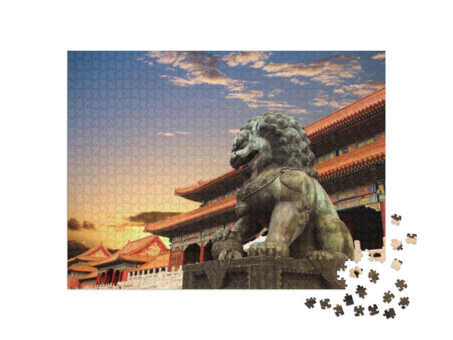 Puzzle 1000 pezzi „La Città Proibita al tramonto, Pechino“