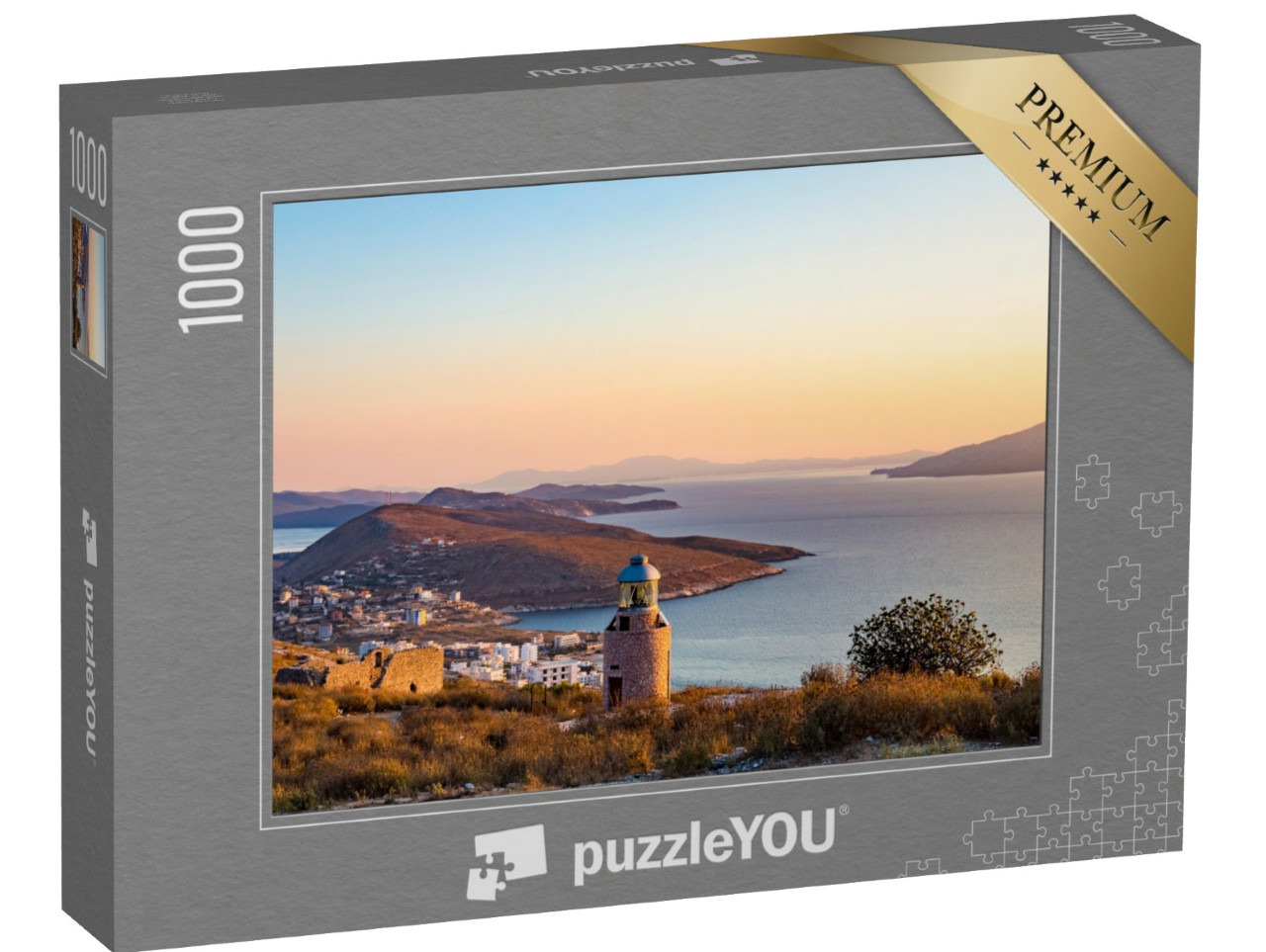 Puzzle 1000 pezzi „Splendido tramonto sul Mar Ionio, Saranda, Albania“