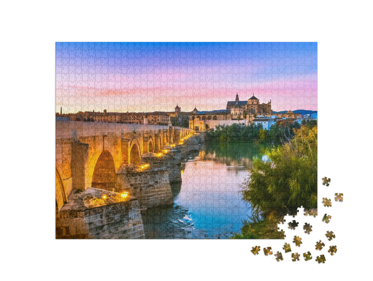 Puzzle 1000 pezzi „Un tranquillo crepuscolo a Córdoba, Andalusia, Spagna“