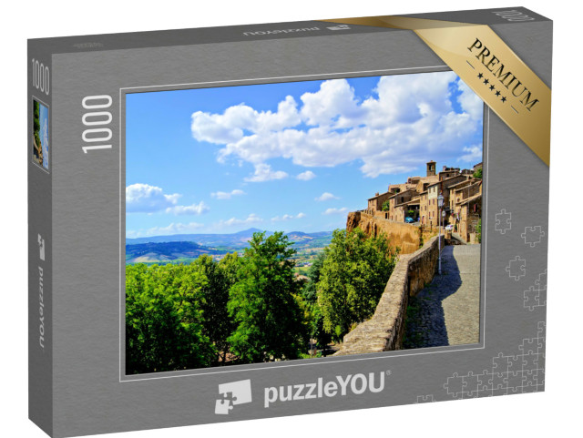 Puzzle 1000 pezzi „Vista dalla città collinare medievale di Orvieto, Umbria, Italia“