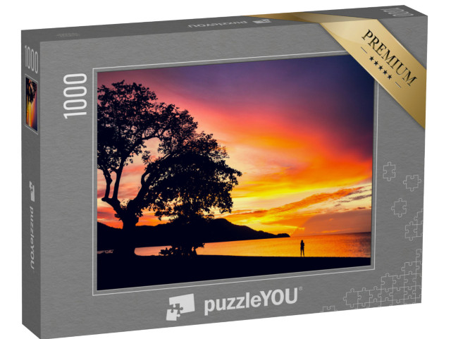 Puzzle 1000 pezzi „Tramonto a Coco Beach, Guanacaste, Costa Rica“