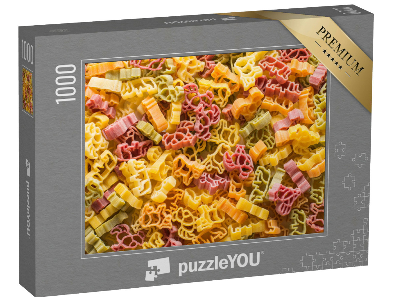 Puzzle 1000 pezzi „Pasta a forma di animale“